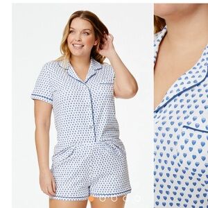 Hearts Polo Pajamas in blue, women’s size small